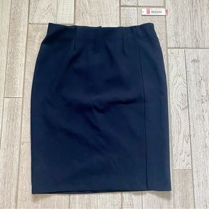 Investments Fully Lined Navy Pencil Skirt